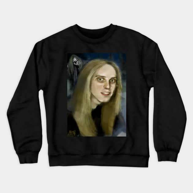 schizophrenia Crewneck Sweatshirt by Alan Frost artwork